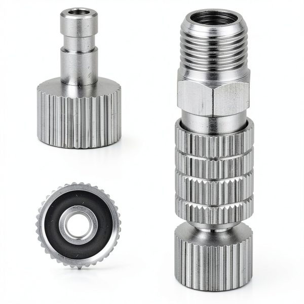 Hotop Airbrush Quick Release Coupling 5-Piece 1/8 Inch Alloy Steel Kit-1