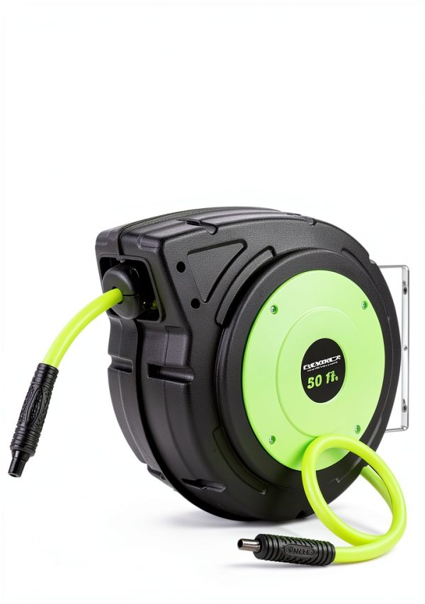 Flexzilla 3/8 in 50 ft retractable air hose reel ZillaGreen L8250FZ-1