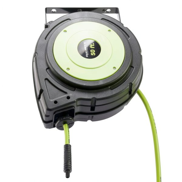 Flexzilla 3/8 in 50 ft retractable air hose reel ZillaGreen L8250FZ-4