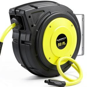 Flexzilla 3/8 in 50 ft retractable air hose reel ZillaGreen L8250FZ-0