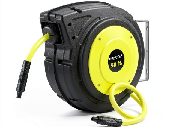 Flexzilla 3/8 in 50 ft retractable air hose reel ZillaGreen L8250FZ-0