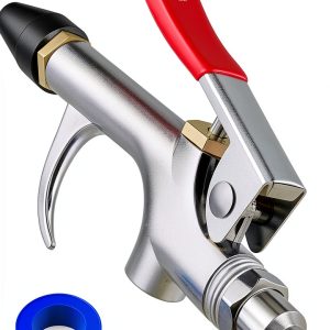 JASTIND 4Pcs Air Blow Gun Kit, 2-Way Connection Air Nozzle Blow Gun with Rubber Tip & 1/4IN Standard Quick Plug, Air Compressor Accessories Blower Gun for Dust Cleaning-0