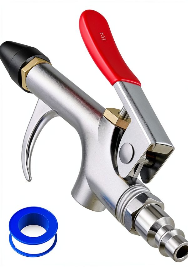 JASTIND 4Pcs Air Blow Gun Kit, 2-Way Connection Air Nozzle Blow Gun with Rubber Tip & 1/4IN Standard Quick Plug, Air Compressor Accessories Blower Gun for Dust Cleaning-0