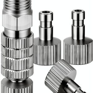 Hotop Airbrush Quick Release Coupling 5-Piece 1/8 Inch Alloy Steel Kit-0