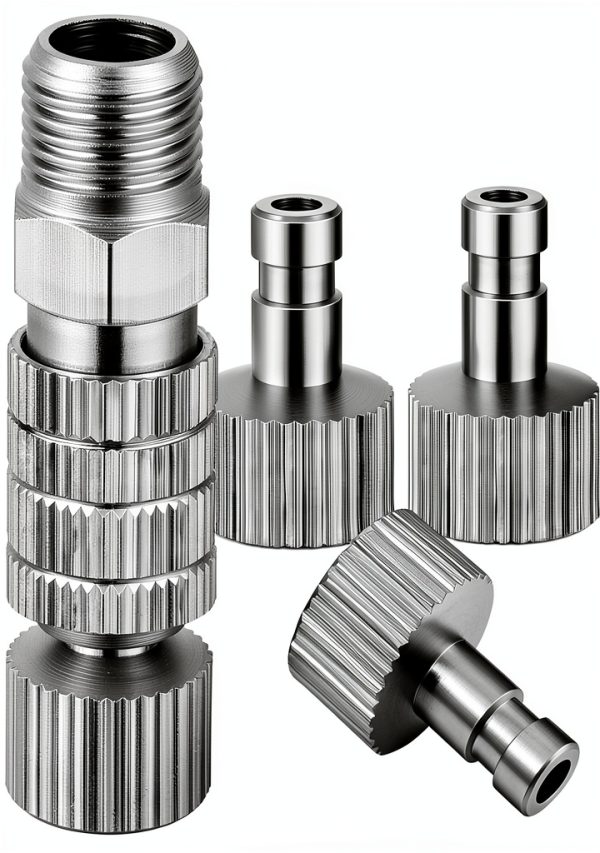 Hotop Airbrush Quick Release Coupling 5-Piece 1/8 Inch Alloy Steel Kit-0