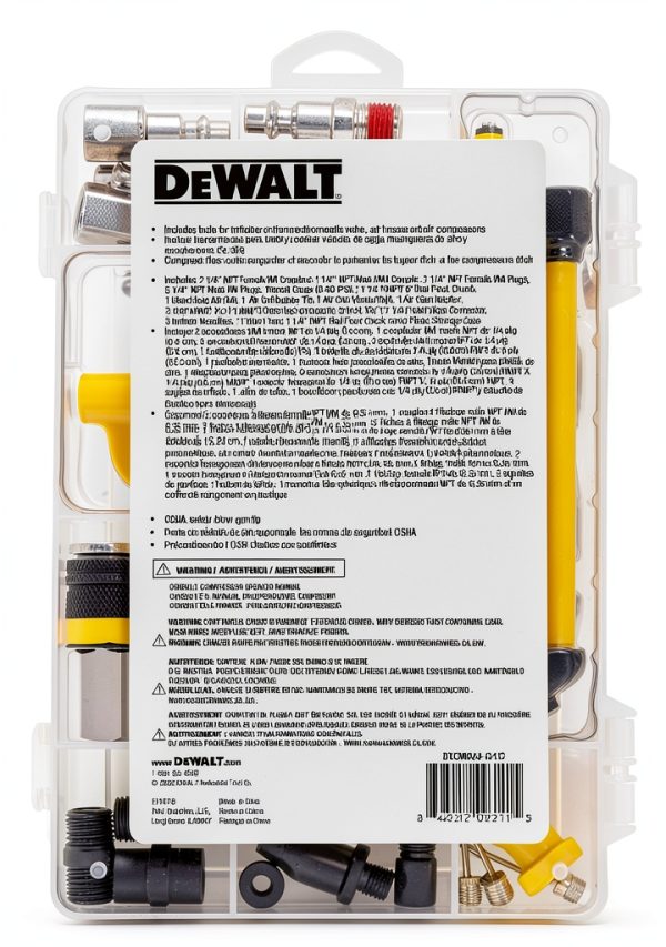 DEWALT 25pc Coupler & Plug Kit DXCM024-0412 1/4‑Inch Air Accessories-2
