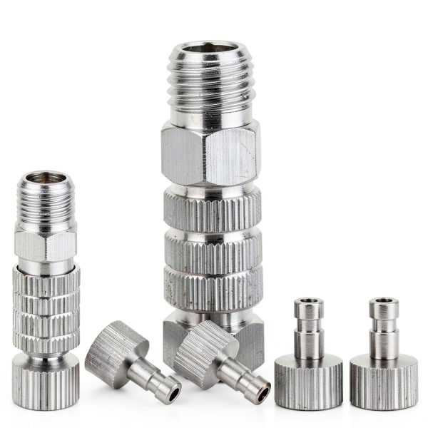 Hotop Airbrush Quick Release Coupling 5-Piece 1/8 Inch Alloy Steel Kit-3