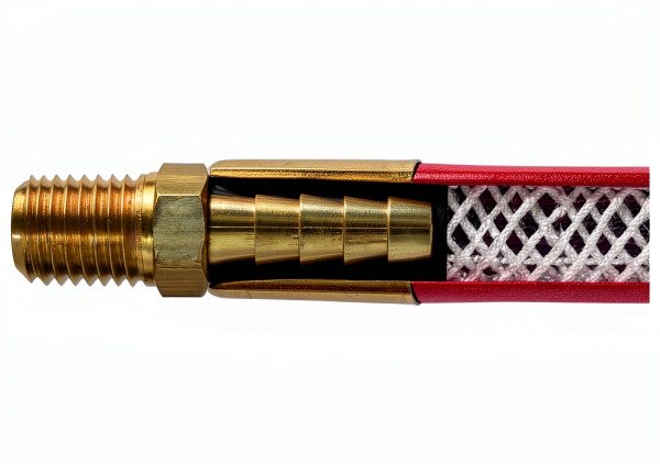 Goodyear 50 ft 3/8 in Rubber Air Hose Red 250 PSI Heavy Duty-5