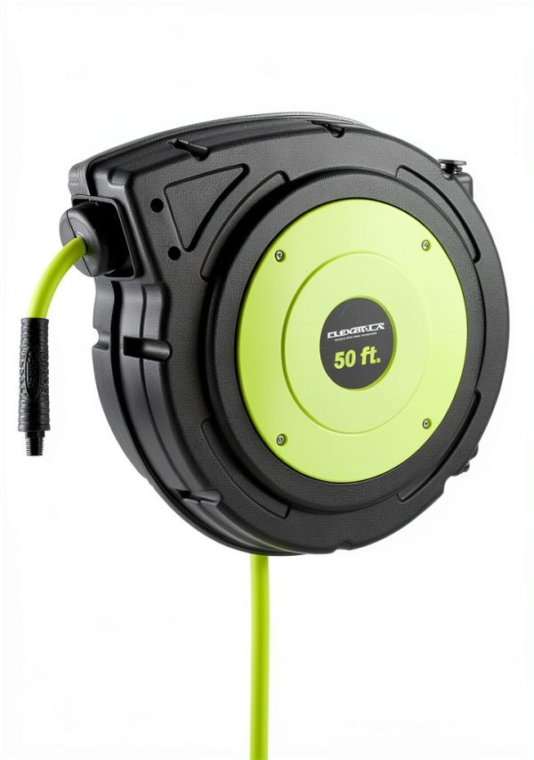 Flexzilla 3/8 in 50 ft retractable air hose reel ZillaGreen L8250FZ-5