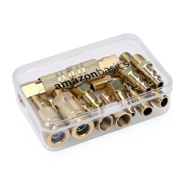 Amazon Basics Brass Air Coupler & Plug Kit 1/4" NPT – 14 pcs-3