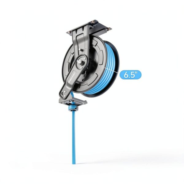 Retractable Air Hose Reel Relhost 50 ft 3/8 in Hybrid Steel Heavy Duty-1