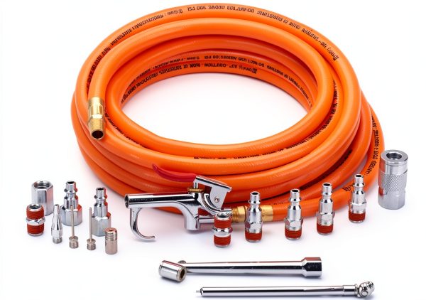 WYNNsky 3/8" X 25ft PVC Air Compressor Hose Kit With 17 Piece Air Tool and Air Compressor Accessories Kit-0