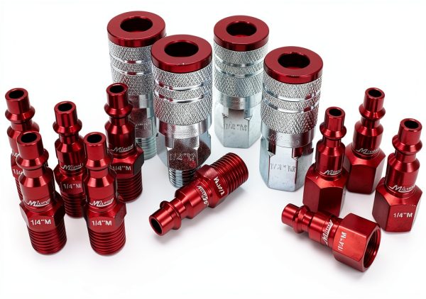 Milton S-314MKIT ColorFit Coupler & Plug Kit Red M-Style 14-Piece-0