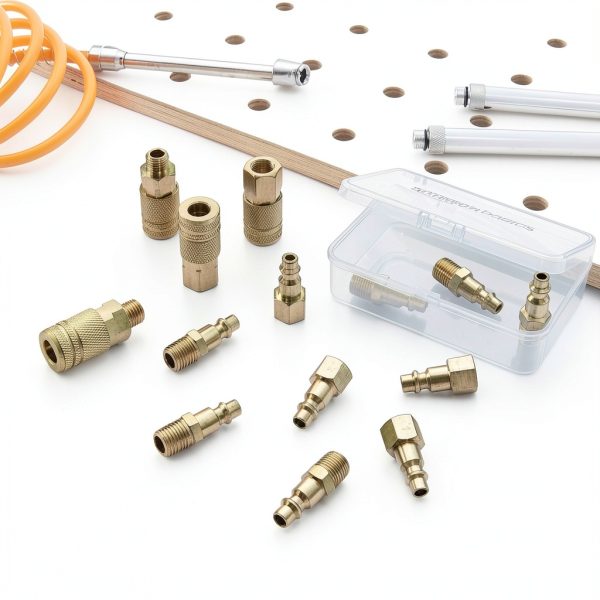 Amazon Basics Brass Air Coupler & Plug Kit 1/4" NPT – 14 pcs-4