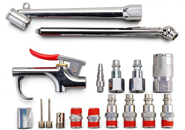 WYNNsky 3/8" X 25ft PVC Air Compressor Hose Kit With 17 Piece Air Tool and Air Compressor Accessories Kit-3