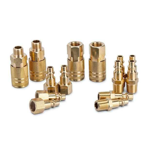 Amazon Basics Brass Air Coupler & Plug Kit 1/4" NPT – 14 pcs-0