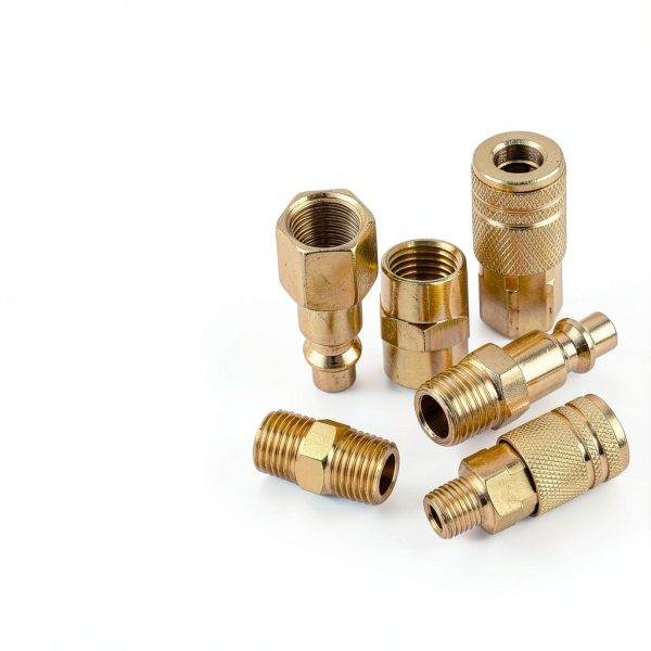 Air Coupler & Plug Kit 1/4" NPT Set by Ailbiuko - Brass Iron Connect-2