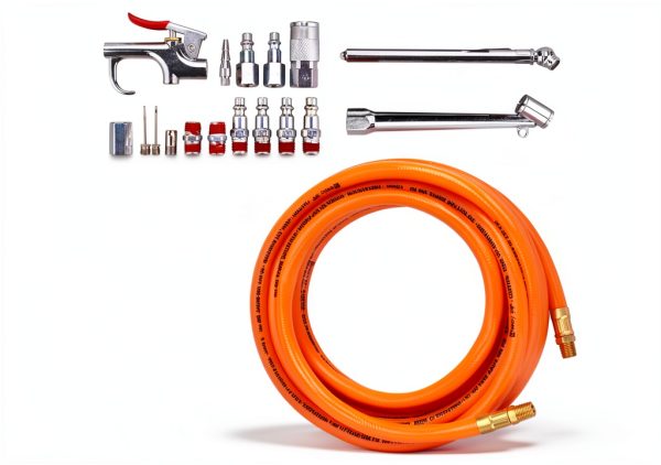 WYNNsky 3/8" X 25ft PVC Air Compressor Hose Kit With 17 Piece Air Tool and Air Compressor Accessories Kit-1